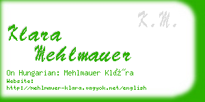 klara mehlmauer business card